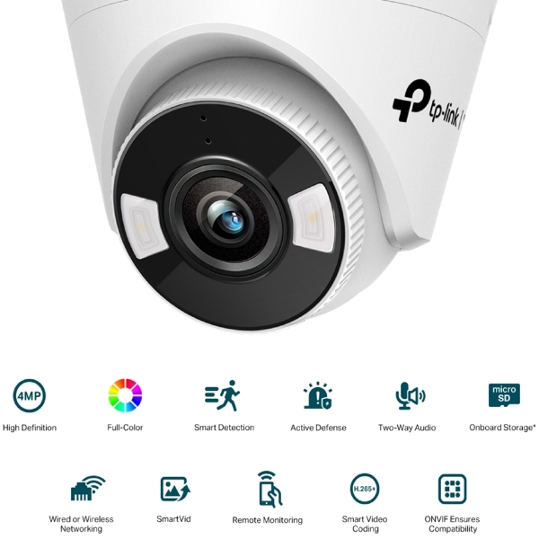 ვიდეო სათვალთვალო კამერა TP-Link VIGI C440(2.8mm), Wireless Indoor Security Camera, 4MP, White