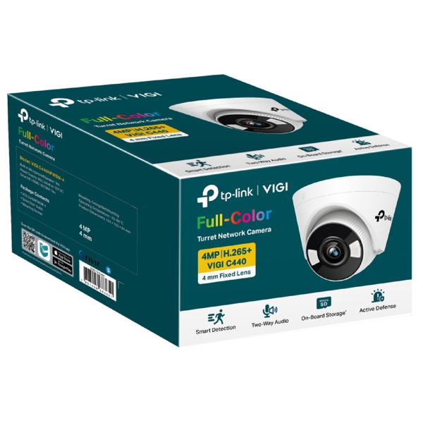 ვიდეო სათვალთვალო კამერა TP-Link VIGI C440(2.8mm), Wireless Indoor Security Camera, 4MP, White