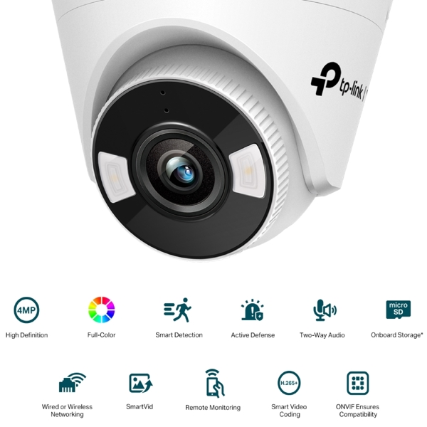 ვიდეო სათვალთვალო კამერა TP-Link VIGI C440(4mm), Wireless Indoor Security Camera, 4MP, White