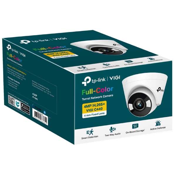 ვიდეო სათვალთვალო კამერა TP-Link VIGI C440(4mm), Wireless Indoor Security Camera, 4MP, White