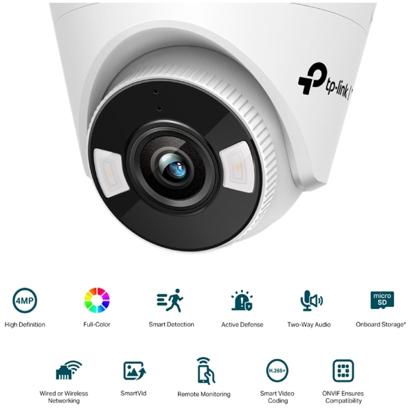 TP-Link VIGI C440-W(4mm), Wireless Indoor Security Camera, 4MP, White