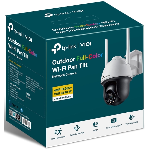 TP-Link VIGI C540-W(4mm), Wireless Outdoor Security Camera, 4MP, White