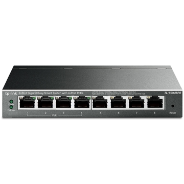 სვიჩი TP-Link TL-SG108PE, 8-Port Gigabit, PoE+ Switch, Grey