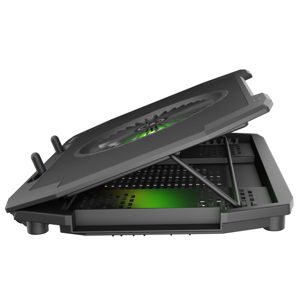 ნოუთბუქის გამაგრილებელი Genesis Oxid850RGB, 17.3", Gaming Cooling Pad, Laptop Stand, Black