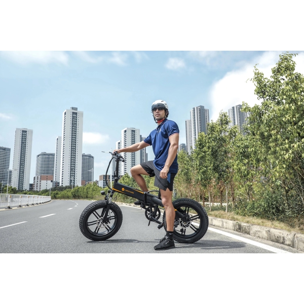 ADO A20F+, 500W, Smart APP, Folding Electric Bike, 25KM/H, Black