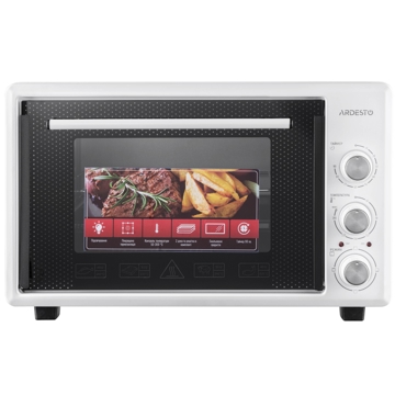 ელექტრო ღუმელი Ardesto MEO-S40GW, 1300W, 40L, Electric Oven, White