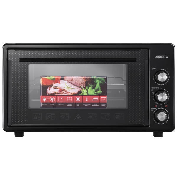 ელექტრო ღუმელი Ardesto MEO-S45FGB, 1600W, 45L, Electric Oven, Black