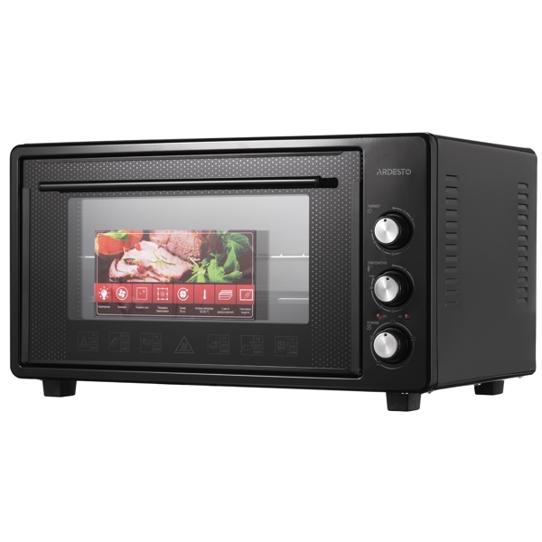 ელექტრო ღუმელი Ardesto MEO-S45FGB, 1600W, 45L, Electric Oven, Black