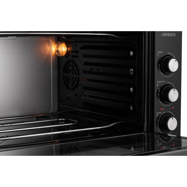 ელექტრო ღუმელი Ardesto MEO-S45FGB, 1600W, 45L, Electric Oven, Black