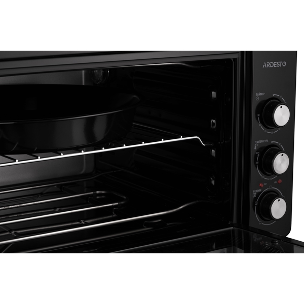 ელექტრო ღუმელი Ardesto MEO-S45FGB, 1600W, 45L, Electric Oven, Black