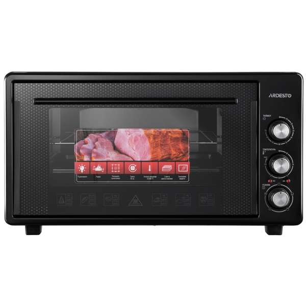 ელექტრო ღუმელი Ardesto MEO-S50GB, 1600W, 50L, Electric Oven, Black