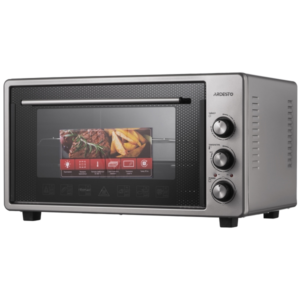 ელექტრო ღუმელი Ardesto MEO-S45GG, 1600W, 45L, Electric Oven, Gray