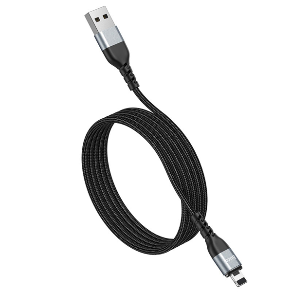 USB კაბელი Hoco U96, USB to Lighting, 1.2m, Black