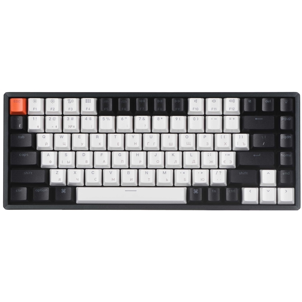 კლავიატურა Keychron K2C1H, Gateron Red, Wireless, USB, BT, Gaming Keyboard, Black