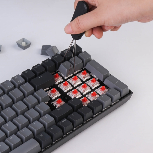 კლავიატურა Keychron K4C1, Gateron Red, Wireless, USB, BT, Gaming Keyboard, Black