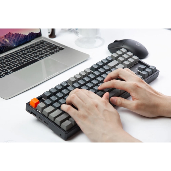 კლავიატურა Keychron K8C2, Gateron Blue, Wireless, USB, BT, Gaming Keyboard, Black