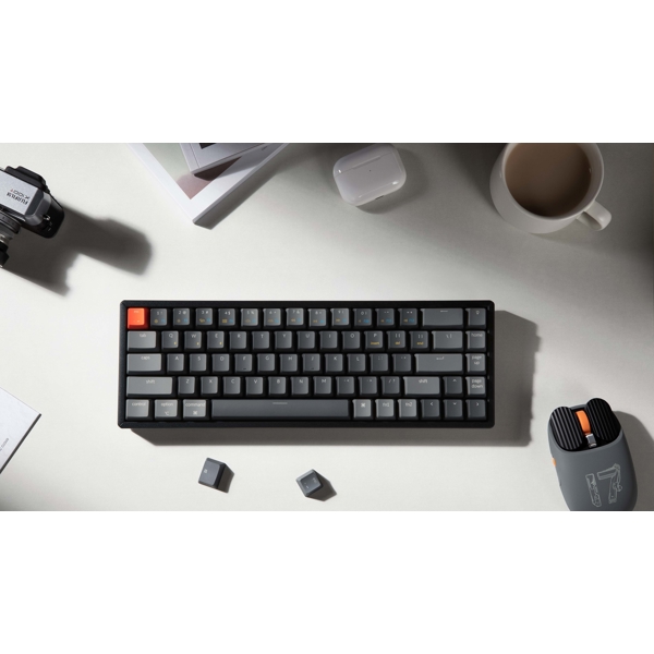 კლავიატურა Keychron K6W3, Gateron Brown, Wireless, USB, BT, Gaming Keyboard, Black