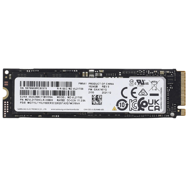 Samsung MZVL21T0HCLR-00B00, 1TB, M.2, Internal Hard Drive