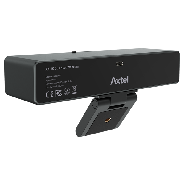 Axtel AX-4K-2160P, 4K, Built-in Microphone, Webcam, Black