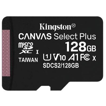 მეხსიერების ბარათი Kingston SDCS2/128GB, 128GB, SDXC, V10, UHS-I, Black