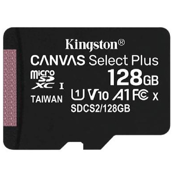 Kingston SDCS2/128GB, 128GB, SDXC, V10, UHS-I, Black