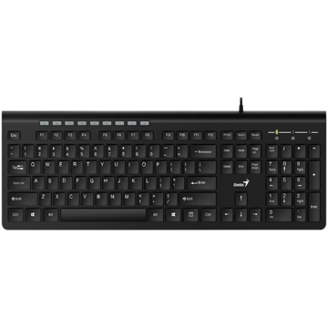 კლავიატურა Genius SlimStar 230II, Wired, USB, Keyboard, Black