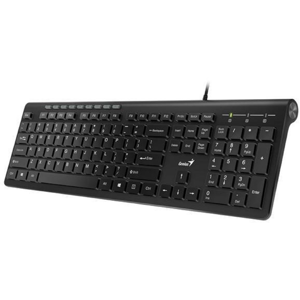 Genius SlimStar 230II, Wired, USB, Keyboard, Black