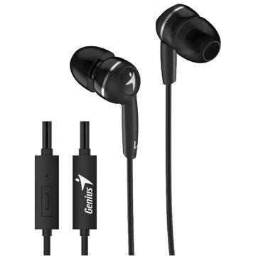 ყურსასმენი Genius HS-M320, In-Ear Headphones, Wired, 3.5mm, Black