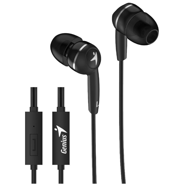 ყურსასმენი Genius HS-M320, In-Ear Headphones, Wired, 3.5mm, Black