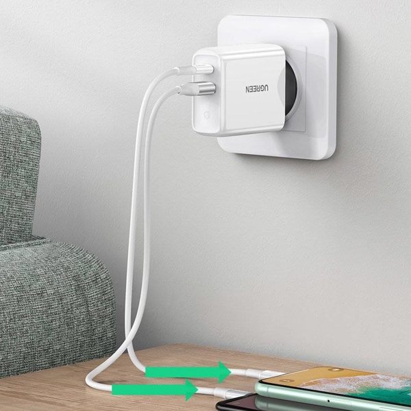 UGREEN CD170 (60468), 38W, USB, Type-C, White