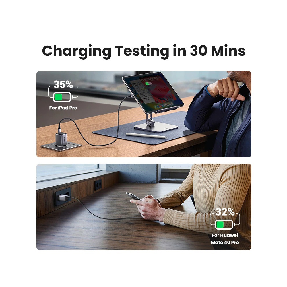 UGREEN CD319 (90666) Nexode, 30W, Single port, Type-c, Space Gray