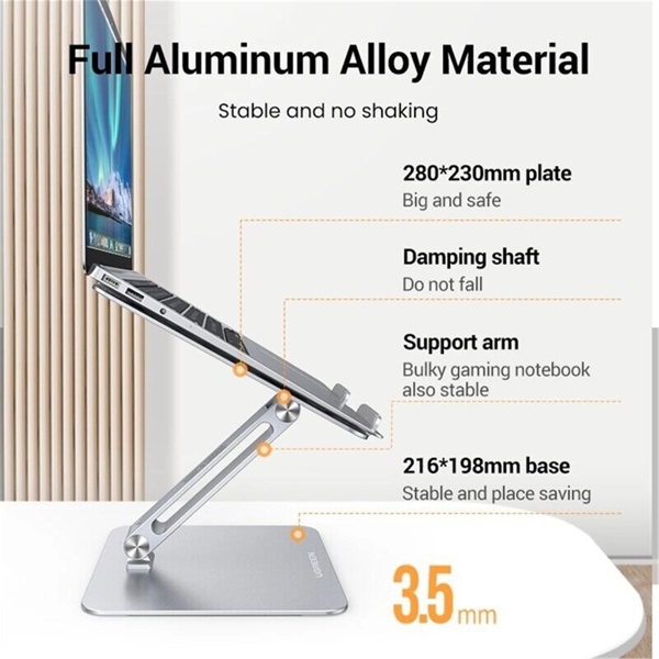 ნოუთბუქის სადგამი UGREEN LP339 (40291), Laptop Stand, Silver