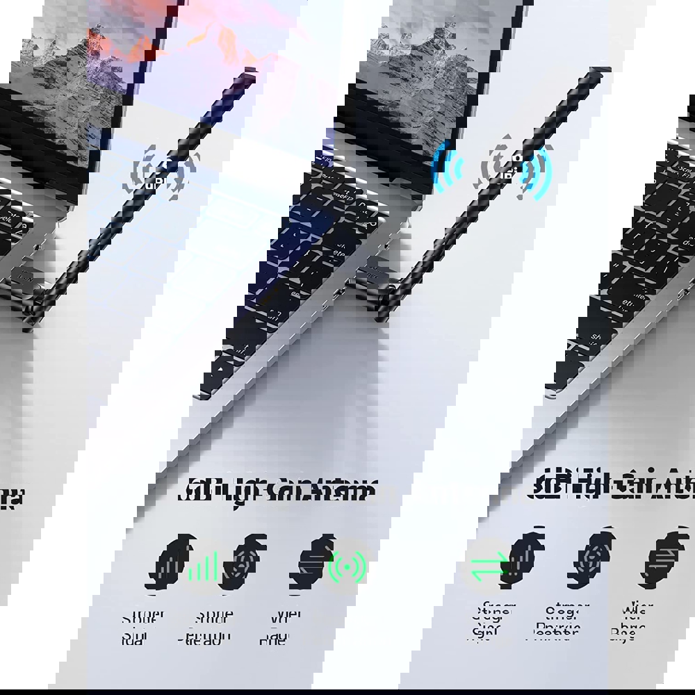 Wifi ადაპტერი UGREEN CM496 (90339), Wifi Adapter, Black