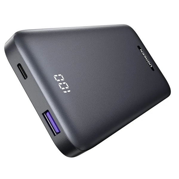 UGREEN PB198 (60689), 10000mAh, USB-C, Type-c, USB-A, Power Bank, Gray