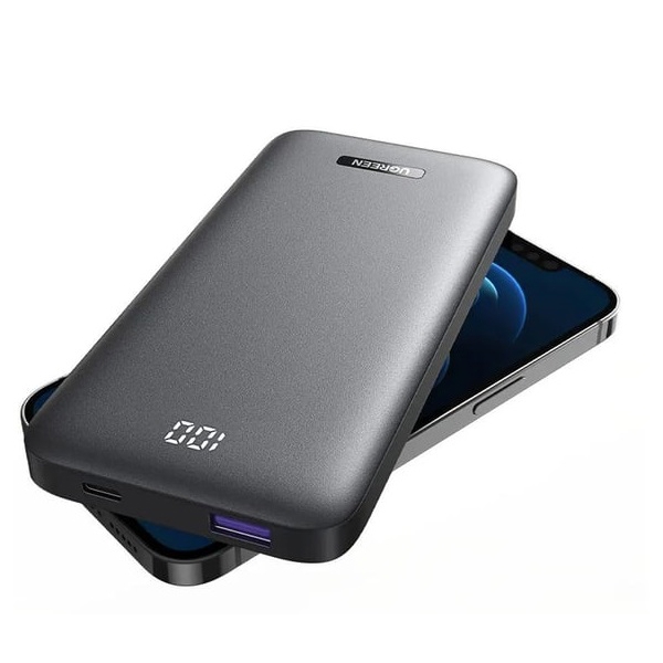 UGREEN PB198 (60689), 10000mAh, USB-C, Type-c, USB-A, Power Bank, Gray