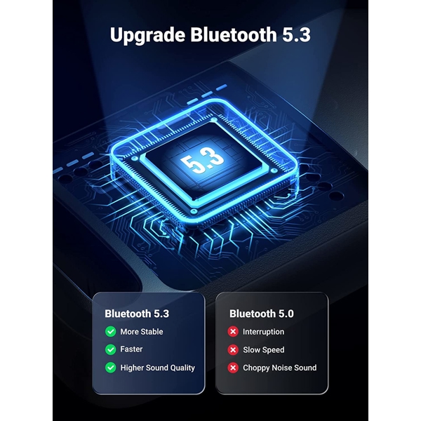 Bluetooth ადაპტერი UGREEN CM591 (90225), USB Bluetooth 5.3 Adapter, Black