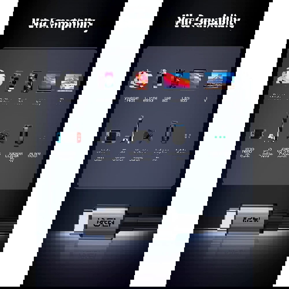 USB კაბელი UGREEN US551 (90629), 60W, Type-c to Type-c Cable, 5m, Black