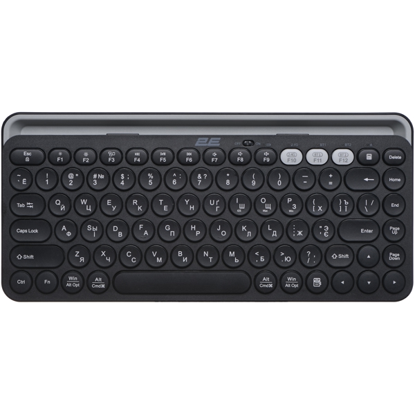 კლავიატურა 2E 2E-KS250WBK, Wireless, USB, BT, Keyboard, Black