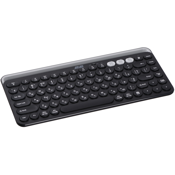 2E 2E-KS250WBK, Wireless, USB, BT, Keyboard, Black