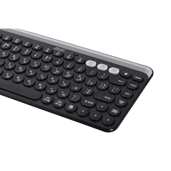 კლავიატურა 2E 2E-KS250WBK, Wireless, USB, BT, Keyboard, Black