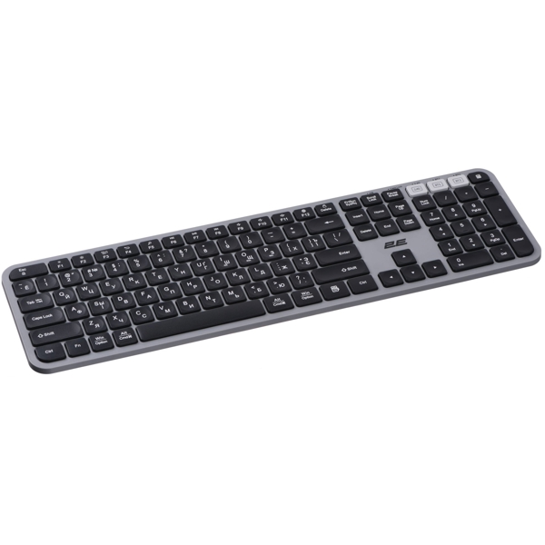 2E 2E-KS240WG, Wireless, USB, BT, Keyboard, Black/Gray