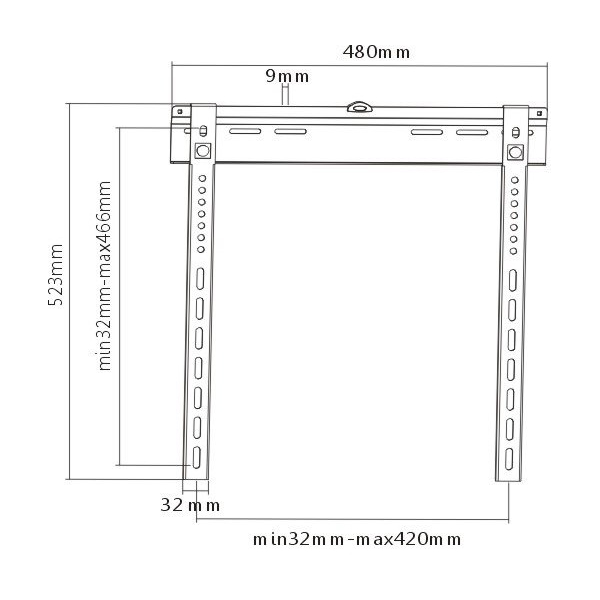 ტელევიზორის საკიდი 2E 2Emagslim , 23-55",  TV Mount, Black