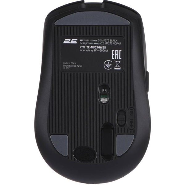 2E 2E-MF270WBK, Wireless, USB, Mouse, Black