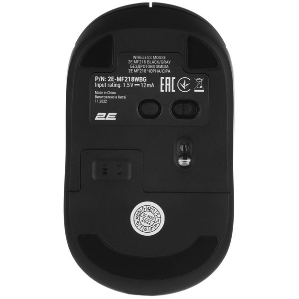 2E 2E-MF218WBG, Wireless, BT, Mouse, Black/Grey