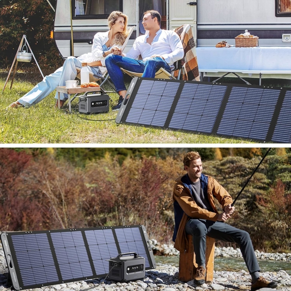 პორტატული დამტენი მზის ენერგიით UGREEN SC100 (15113), 100W, Solar Power Bank, Black