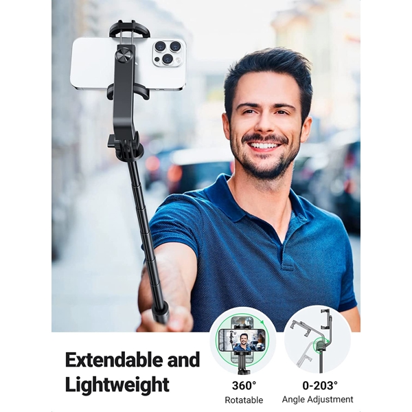 სელფის ჯოხი UGREEN LP586 (15062), Bluetooth, Selfie Stick Tripod, Black