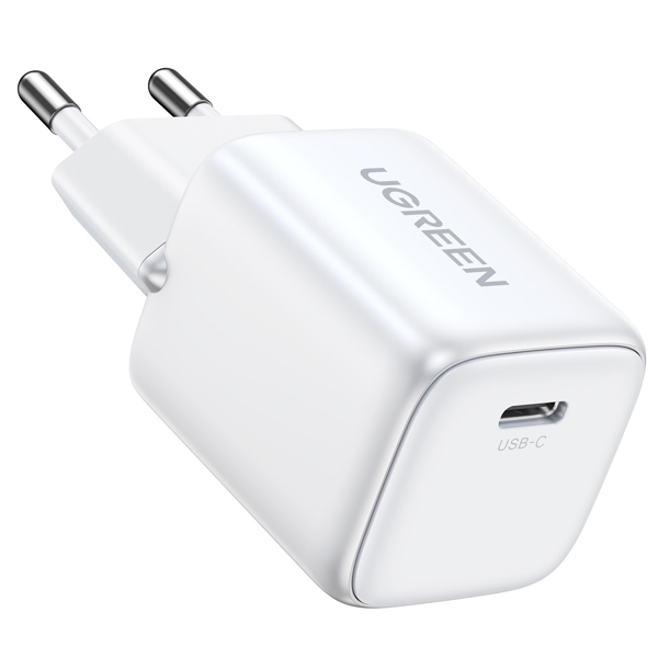 დამტენი UGREEN CD318 (15324) Nexode Mini, 20W, Single port, Type-C, White