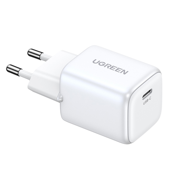დამტენი UGREEN CD318 (15324) Nexode Mini, 20W, Single port, Type-C, White