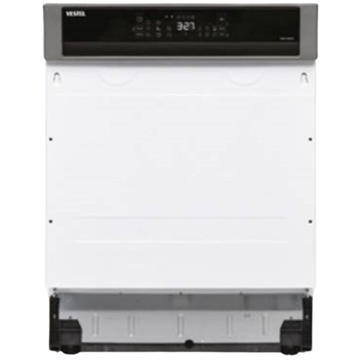 Vestel DWSA316B2DS, A++, 47Db, Half Built-in Dishwasher, Black/Silver