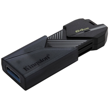 USB ფლეშ მეხსიერება Kingston DTXON/64GB, 64GB, USB 3.2, Black